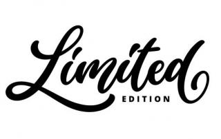 Limited edition, hand drawn calligraphy lettering design. Modern handwritten brush text